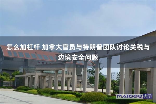 怎么加杠杆 加拿大官员与特朗普团队讨论关税与边境安全问题
