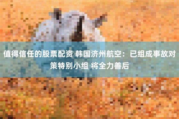 值得信任的股票配资 韩国济州航空：已组成事故对策特别小组 将全力善后
