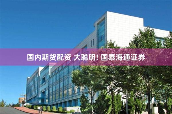 国内期货配资 大聪明! 国泰海通证券